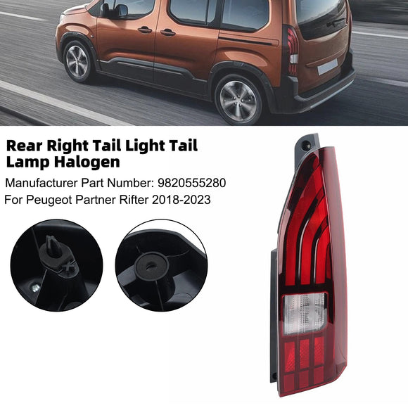 Achterlicht links + rechts achterlicht halogeen voor Peugeot Partner Rifter 18-2023