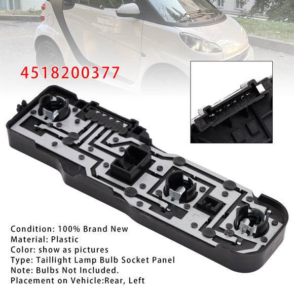 2008-2018 Smart Fortwo Links + Rechts Achterlicht Lamp Socket Panel 4518200377 4518200477
