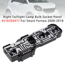 2008-2018 Smart Fortwo Links + Rechts Achterlicht Lamp Socket Panel 4518200377 4518200477-54