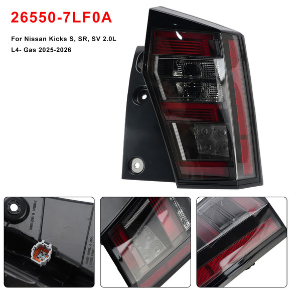 2025-2026 Nissan retrocede a luz exterior 26555-7LF0A 26550-7LF0A da cauda