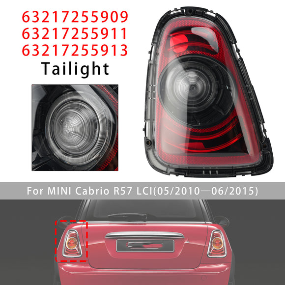 2010-2015 MINI R56/R57 LCI/R58/R59 Takana vasen+oikea takalamppu Black Line -jälkiasennussarja 63217255909 63217255911