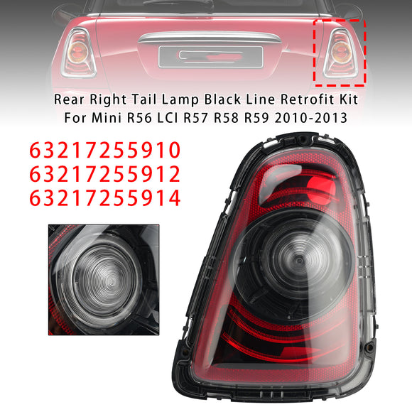 2010-2015 MINI R56/R57 LCI/R58/R59 Takana vasen+oikea takalamppu Black Line -jälkiasennussarja 63217255909 63217255911