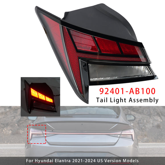 2021-2024 Hyundai Elantra Left+Right Outer Tail Light Brake 92401-AB100 92402-AA120 92402-AA120