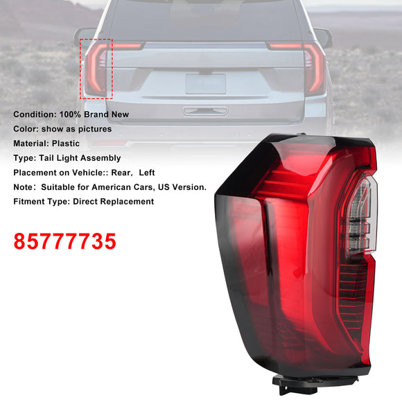 2025-2027 GMC Yukon/Yukon XL Conjunto de luz traseira LED esquerda + direita 85777735 85777736