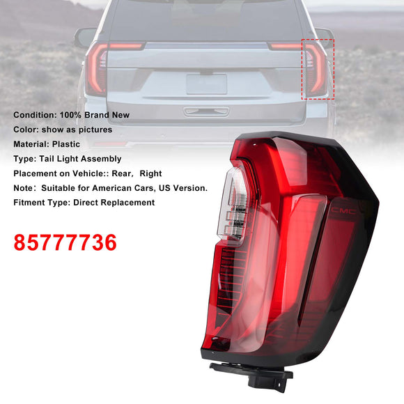 2025-2027 GMC Yukon/Yukon XL Conjunto de luz traseira LED esquerda + direita 85777735 85777736
