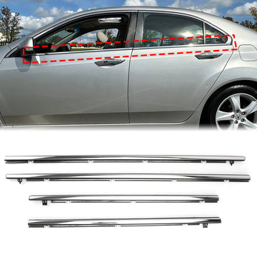 Acura TSX 2009-2014 4pcs Car Outside Window Weatherstrip Seal Belt Moulding 72410-TL0-003