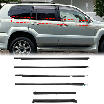 Lexus GX470 2003-2009 6Pcs Quarter & Door Belt Moulding Weatherstrip 7571160080 7571260080