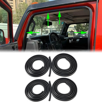 Hummer H2 2003-2009 4 STUKS Voor Achter Links Rechts Deur Rubberen Afdichting Tochtstrip 25910529 25977404