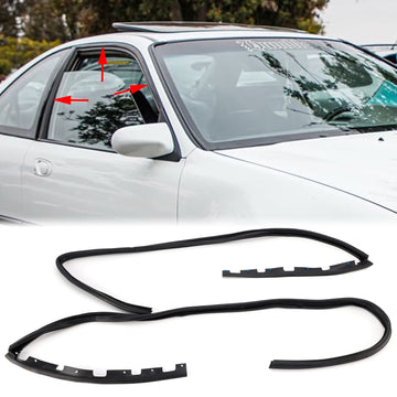 1992-1995 Honda Civic Coupé/Hatchback Links + Rechts Voordeur Subafdichting Rubber Set 72365-SR3-014 72325-SR3-014