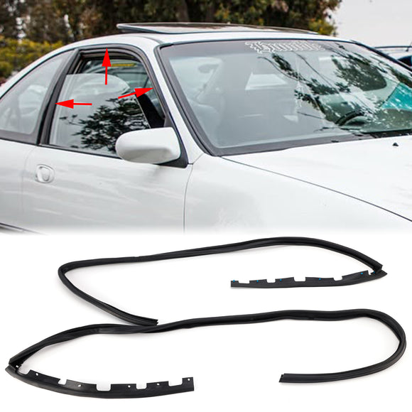 1992-1995 Honda Civic Coupé/Hatchback Links + Rechts Voordeur Subafdichting Rubber Set 72365-SR3-014 72325-SR3-014