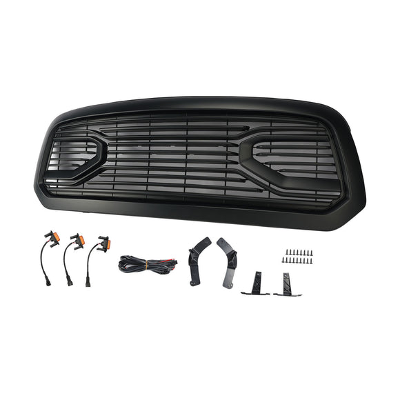 Musta Big Horn Style etupuskurin säleikkö Fit Dodge Ram 1500 2013-2018