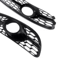 2005-2008 audi a4 s-line/s4 b7 favo de mel grade de luz de nevoeiro amortecedor dianteiro inferior grill preto capa 8e0807681f 8e0807682f-7