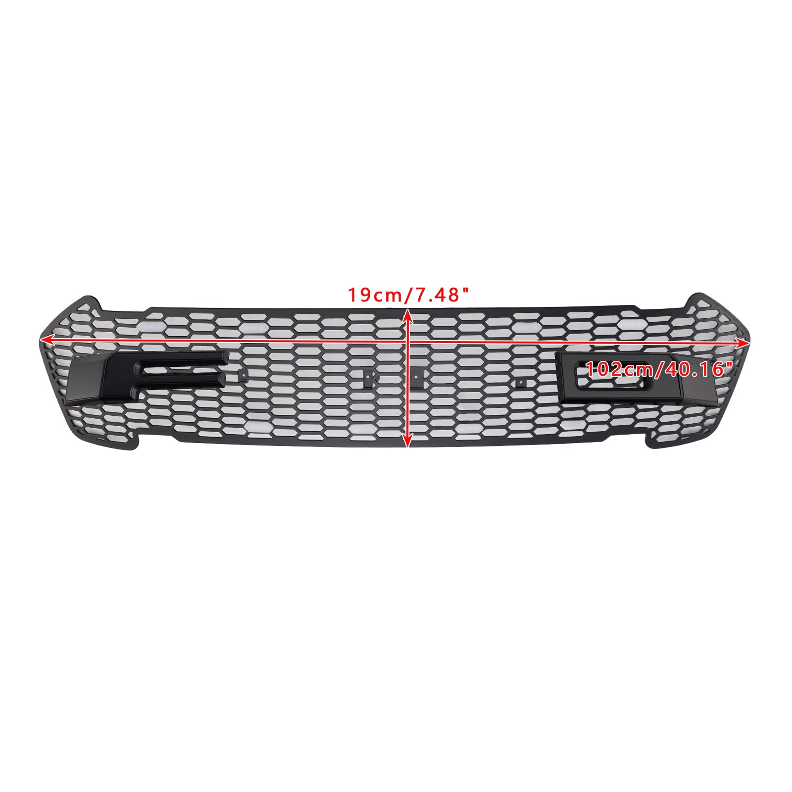 Matte Black Front Bumper Grill Grille Fit Ford Ranger 2015-2019 T7 W/LED