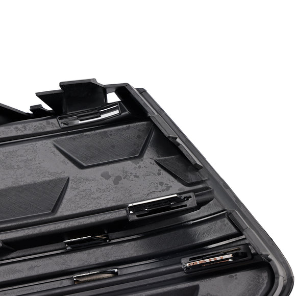 Audi A6 C8 2023-2025 Zwart Chrome Cover Grill 2 STUKS Voorbumper Mistlamp Grille Trim