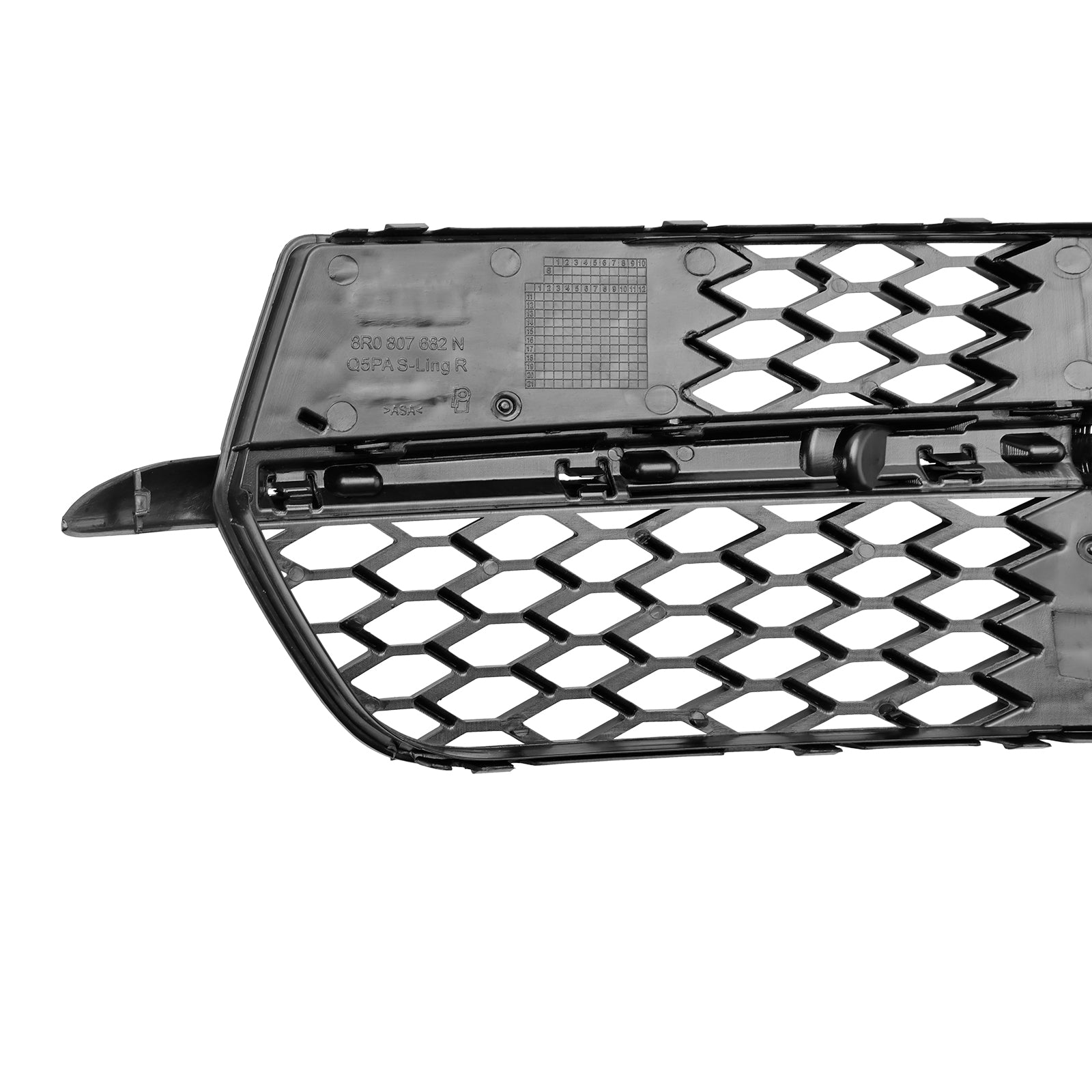 Grille de phare antibrouillard pour pare-chocs avant Audi Q5 S-Line SQ5 2014-2017 Grille chromée noire