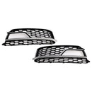 Audi A5 Sline/S5 2013-2016 2PCS mistvoorlicht zwart grill honingraat vervangend rooster-1