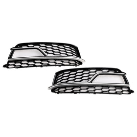Audi A5 Sline/S5 2013-2016 2PCS Farol de nevoeiro dianteiro Grade preta de substituição em favo de mel