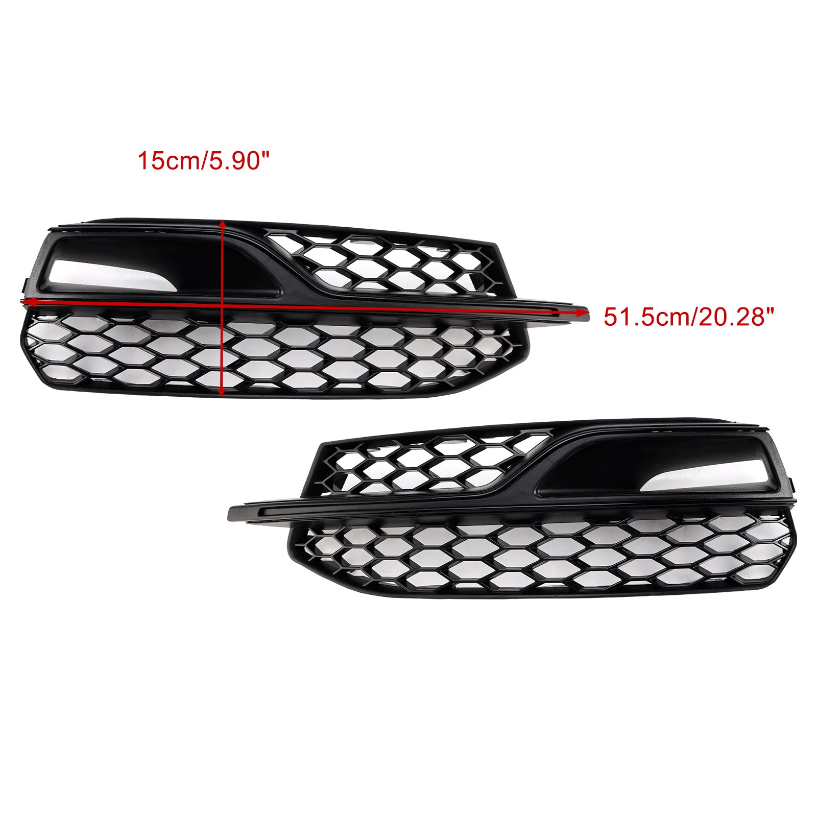 2013-2016 Audi S3 8V Honeycomb Lower Grille Front Bumper Fog Light Cover Black Grill 8V3807681L 8V3807681K - 0