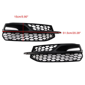 2013-2016 Audi S3/A3 Sline 8V calandre inférieure en nid d'abeille pare-chocs avant couvercle de phare antibrouillard noir Grill 8V3807681L 8V3807681K - 0