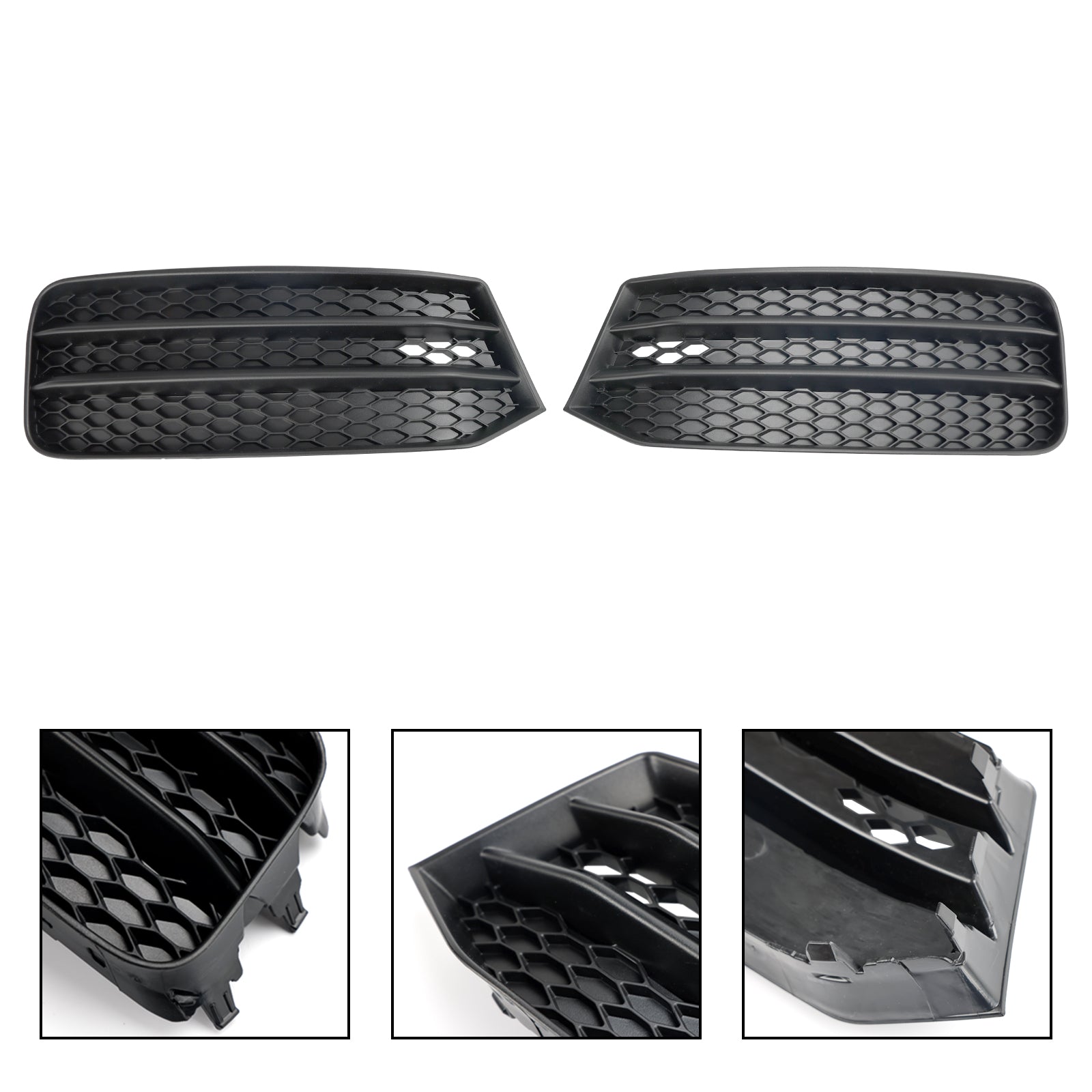 Audi A1 8X 2015-2018 2PCS Grille Front Bumper Fog Light Cover Grill 8XA807681B 8XA807682B