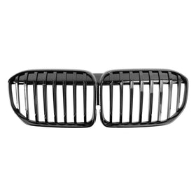 2019–2022 BMW 7er G12 Langer Radstand 740Li/750Li/740Le xDrive Hochglanzschwarzer Frontgrill, Einzellamellengrill