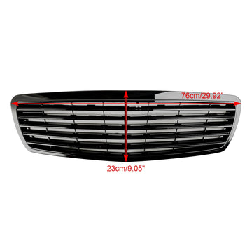 2002-2006 Mercedes-Benz W211 E-Klasse E320 E350 E500 E55 Frontgrill, glänzend schwarzer Kühlergrill - 0