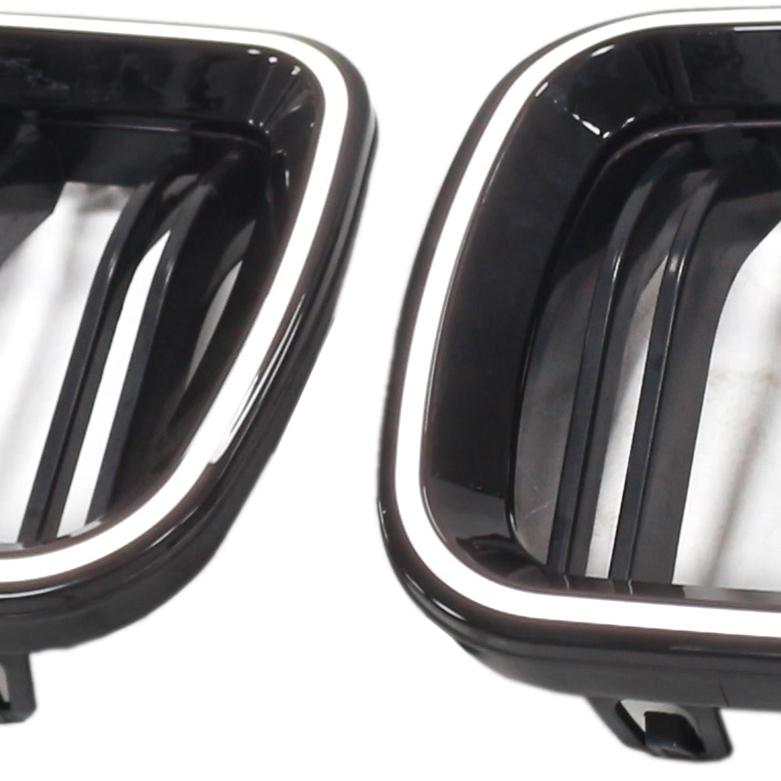 Rejilla de parachoques tipo riñón compatible con BMW Serie 5 F10 F11 2010-2016 en negro brillante