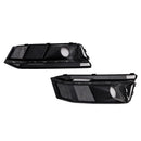 2 STUKS Zwart Chrome Voorbumper Mistlamp Grille Grill Fit Audi A4 B9 S4 2016-19-3