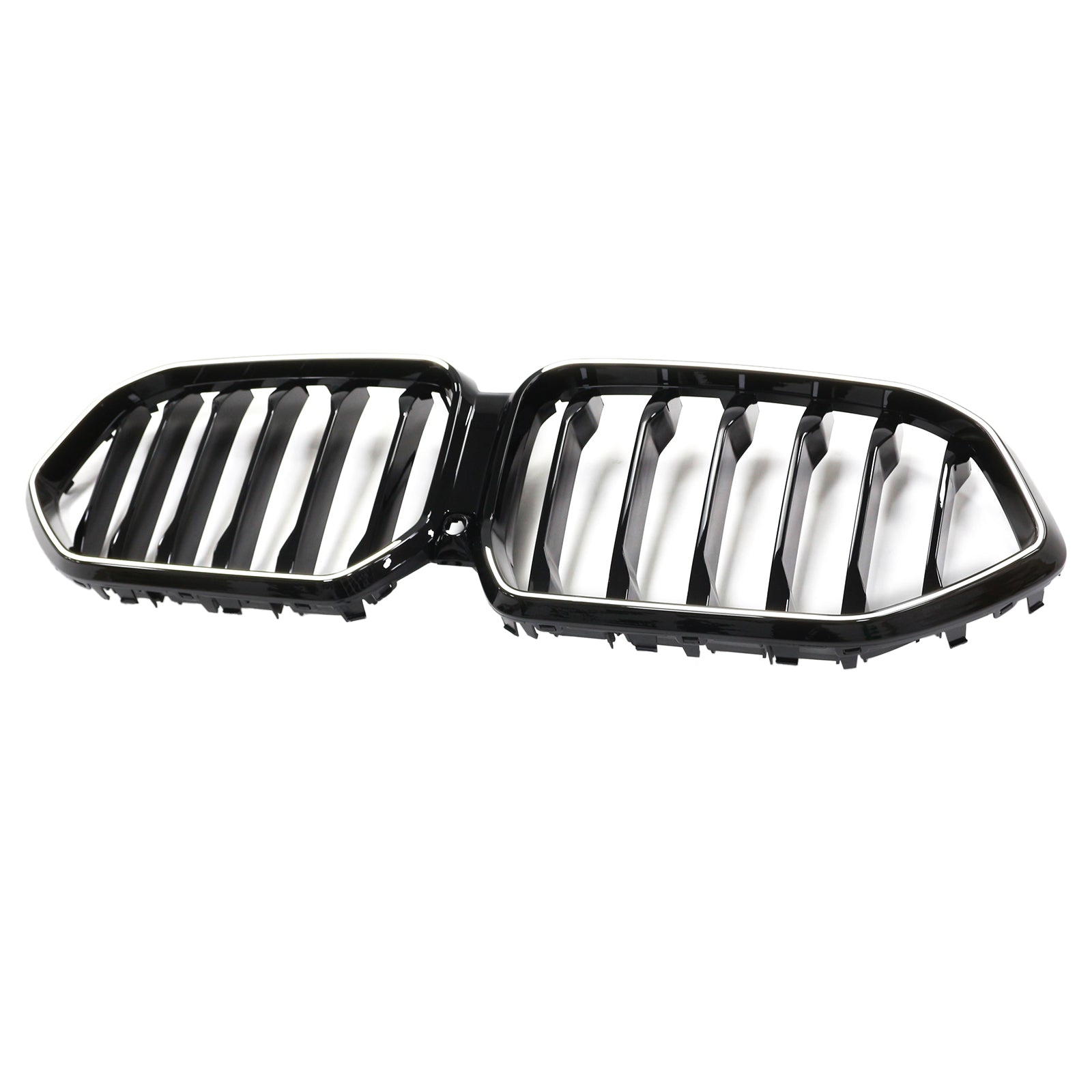 Rejilla de parachoques delantera negra compatible con BMW X6 G06 M50i 2020-2022 con orificio para cámara