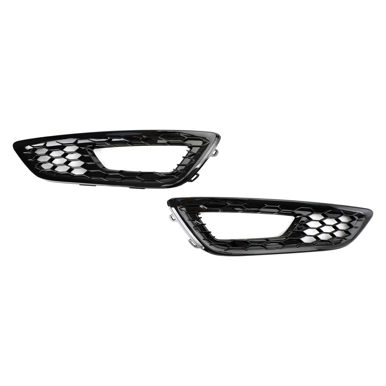 Ford 2015-2017 Focus F1EZ15200A F1EZ15201A Pair Front Bumper Fog Light Lamp Cover Bezel Grill