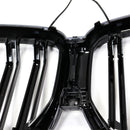 Grade de para-choque dianteiro de veneziana dupla adequada para BMW X6 G06 M60i 2023-2025 com furo para câmera-10