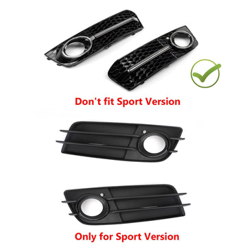 Audi 2009-2012 A4 B8 RH Honingraat Mistlampafdekking Grille Rechtsvoor Grills - 0