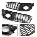 Audi 2009-2012 A4 B8 paire nid d'abeille maille antibrouillard ouvert grille d'aération prise-4