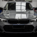 BMW 2023-2024 Série 3 G20 G21 320i/330i/M340i/318i/320d Calandre avant double ligne noire-2