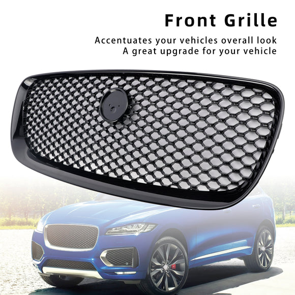 2016–2020 Jaguar F-PACE X761 glänzend schwarzer Kühlergrill vorne Stoßstange Ersatz-Netzgrill