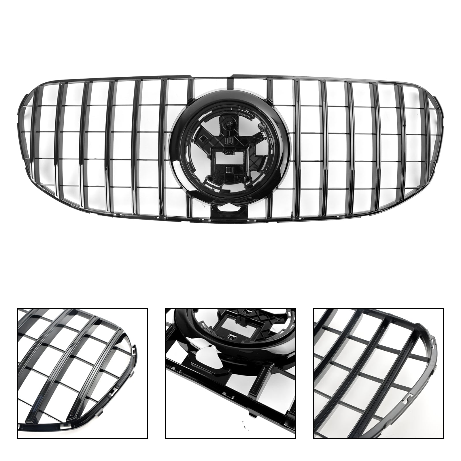 Grille de pare-chocs avant noire de style GT pour Mercedes Benz Classe GLS X167 GLS450/580/63 AMG 2020-2024