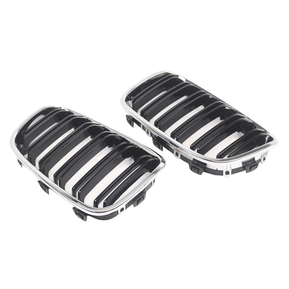 2PCS Front Bumper Kidney Grille Grill Fit BMW 1 Series F20 F21 2012-2014