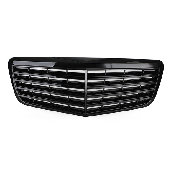 2007-2009 Mercedes Benz E-Class W211 E350 E500 E63 Front Bumper Grille Gloss Black Grill