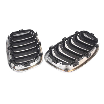 2PCS Front Bumper Kidney Grille Grill Fit BMW 1 Series F20 F21 2012-2014 - 0