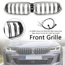 Niergrill met dubbele lamellen, zwart vooraan, geschikt voor BMW 6-serie G32 2020-2025-4
