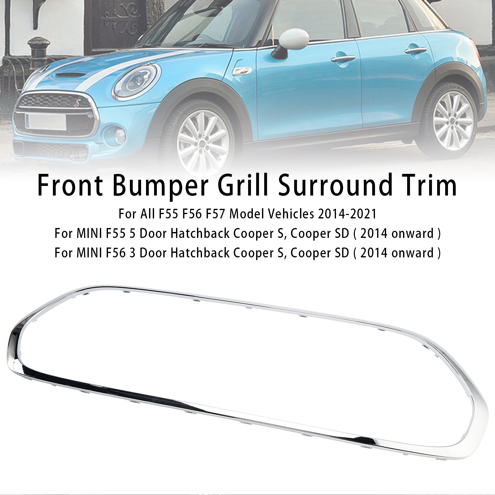 Marco de rejilla delantera para Mini Cooper F55 F56 F57 2014-2021 51137449207