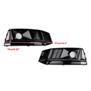 2PCS Black Front Bumper Foglight Grille Grill Fit Audi A4 B9 S4 2016-2019-2