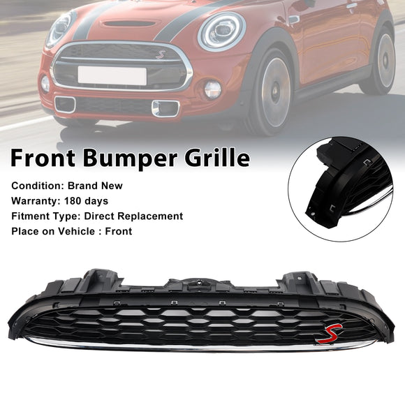 Mini Cooper F55 F56 F57 2014-2021 Grade dianteira preta grade de malha 51137335528