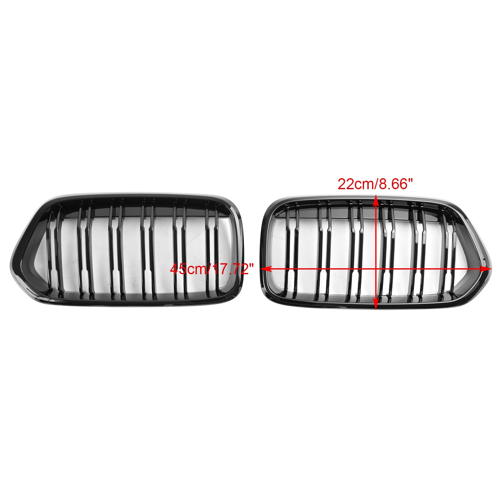 Grille de pare-chocs avant BMW Série X2 F39 sDrive18i/xDrive20i/sDrive20i/xDrive25e/M35i 2018-2023 Grille noire brillante