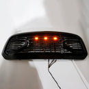 Dodge Ram 1500 2013-2018 Glossy Black Big Horn Grill Front Bumper Grill With LED-9