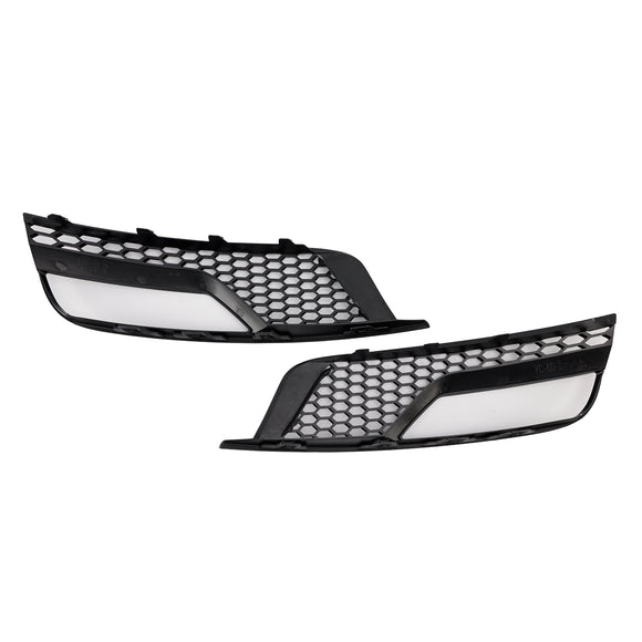 Audi A3 8V Sedan 2013-2016 Glanzend Zwart Honingraat Mistlamp Grill Voorbumper Onderste Covers Grille 8V5807681A9B9 8V5807682A9B9