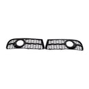 2005-2008 audi a4 s-line/s4 b7 favo de mel grade de luz de nevoeiro amortecedor dianteiro inferior grill preto capa 8e0807681f 8e0807682f-5