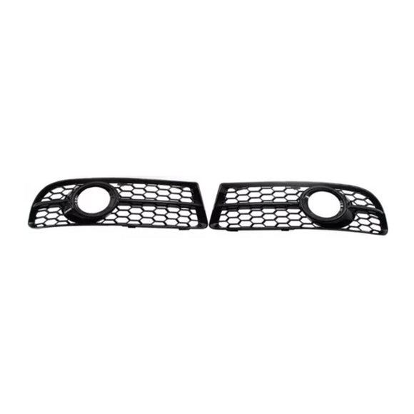 2005-2008 audi a4 s-line/s4 b7 favo de mel grade de luz de nevoeiro amortecedor dianteiro inferior grill preto capa 8e0807681f 8e0807682f