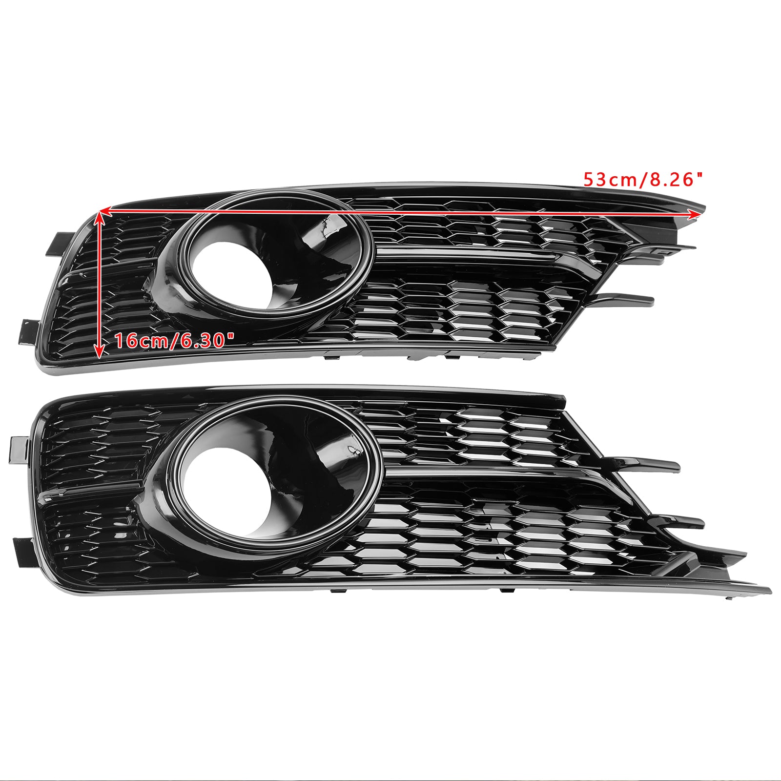 Audi A6 C7 Facelift 2015-2016 W/ACC Hole Pair Front Bumper Lower