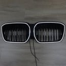 Double Slat Black Front Kidney Grill Grille Fit BMW IX3 G08 LCI 2022-2024-11